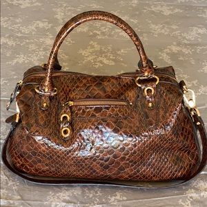 EUC Jessica Simpson Lrg faux Crocodile Travel Bag